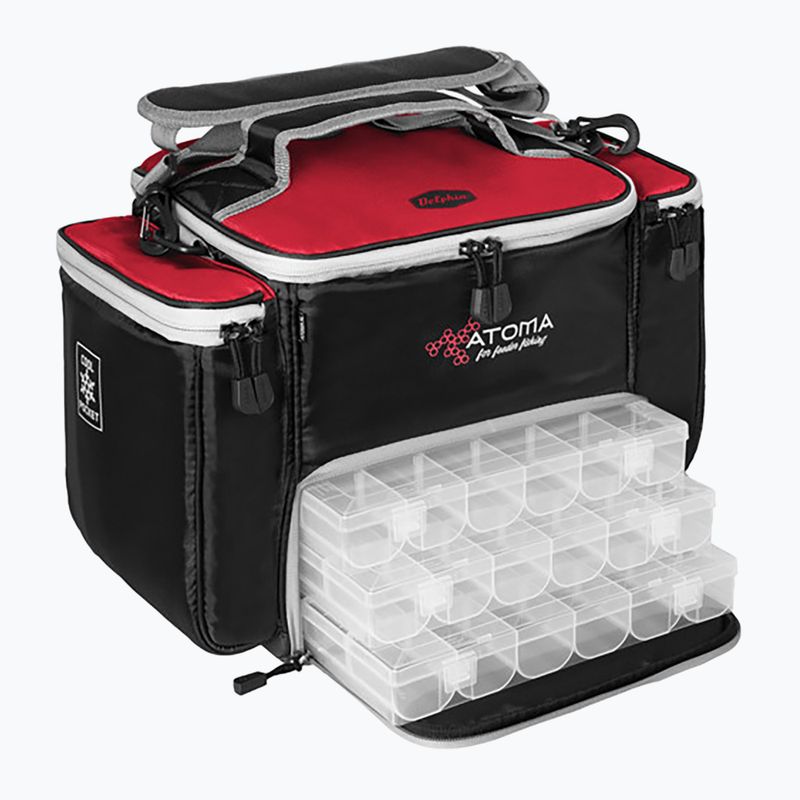 Borsa da pesca Delphin Atoma XL nero/rosso 2