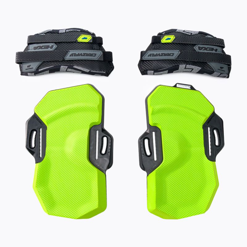 CrazyFly Hexa II LTD Neon kiteboard pads e straps