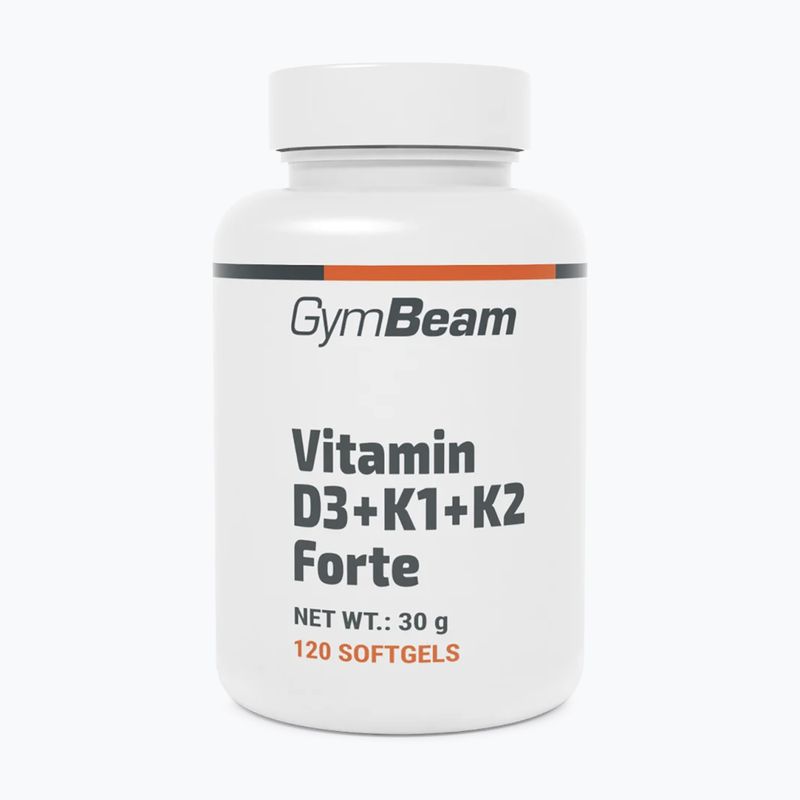 Vitamine D+K GymBeam Vitamina D3+K1+K2 Forte 120 cps
