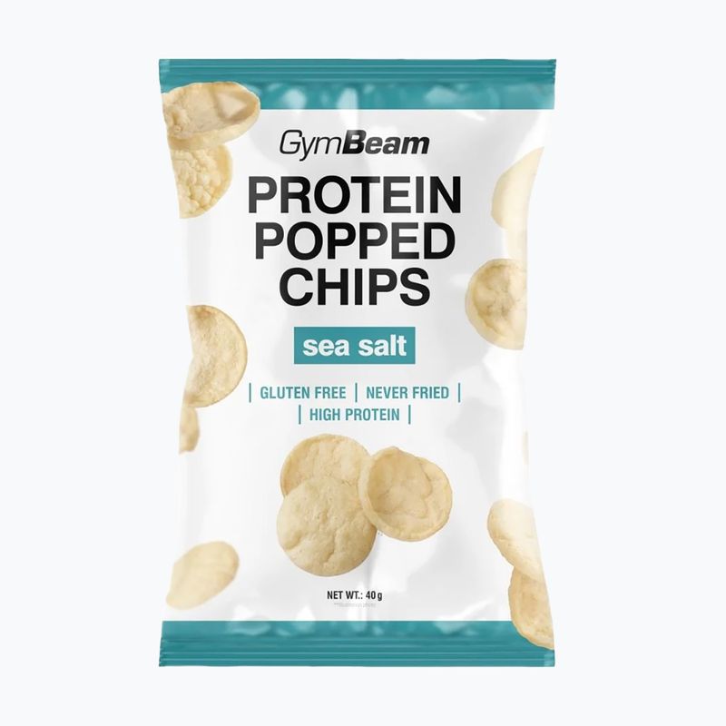 Chips proteici GymBeam Protein Popped 40 g Sea Salt