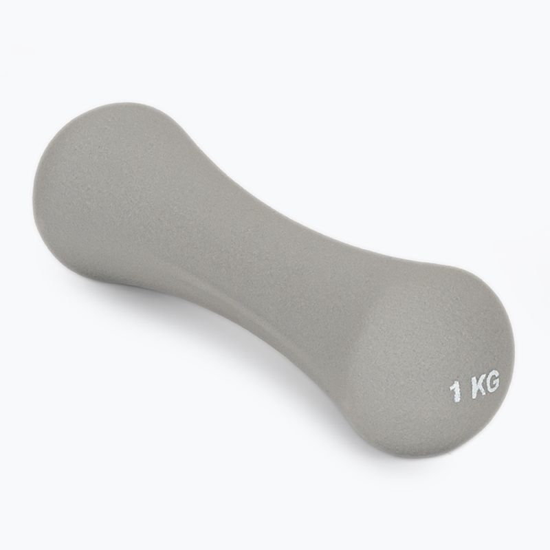 Manubri GymBeam Neoprene Dumbbells 2 x 1 kg light grey 4