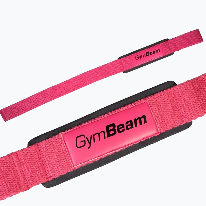 Cinghie per sollevamento pesi GymBeam X-Grip pink 2
