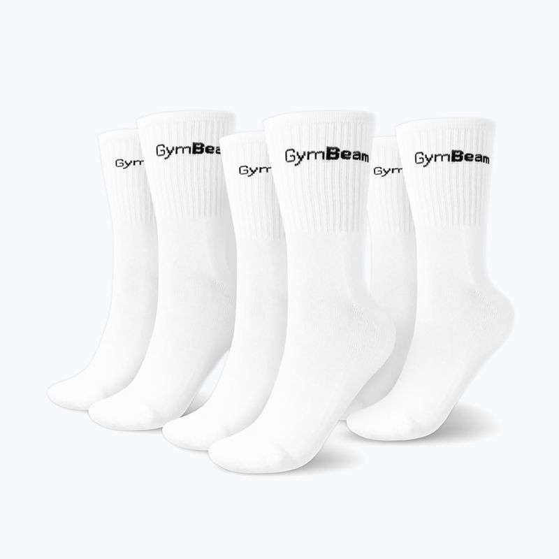 Calzini da uomo GymBeam 32620 3/4 3 paia white 2