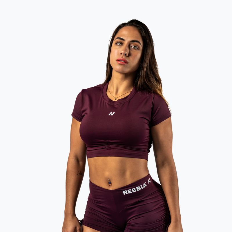 Top da allenamento donna  NEBBIA Strong Beauty dark red 4