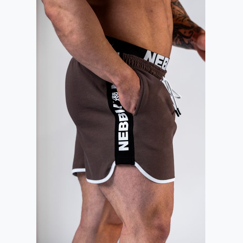 Pantaloncini da allenamento uomo NEBBIA Hero brown 3