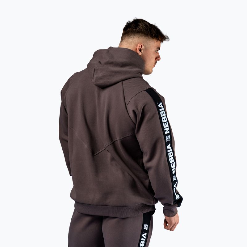 Felpa da uomo NEBBIA Hero Hoodie brown 4