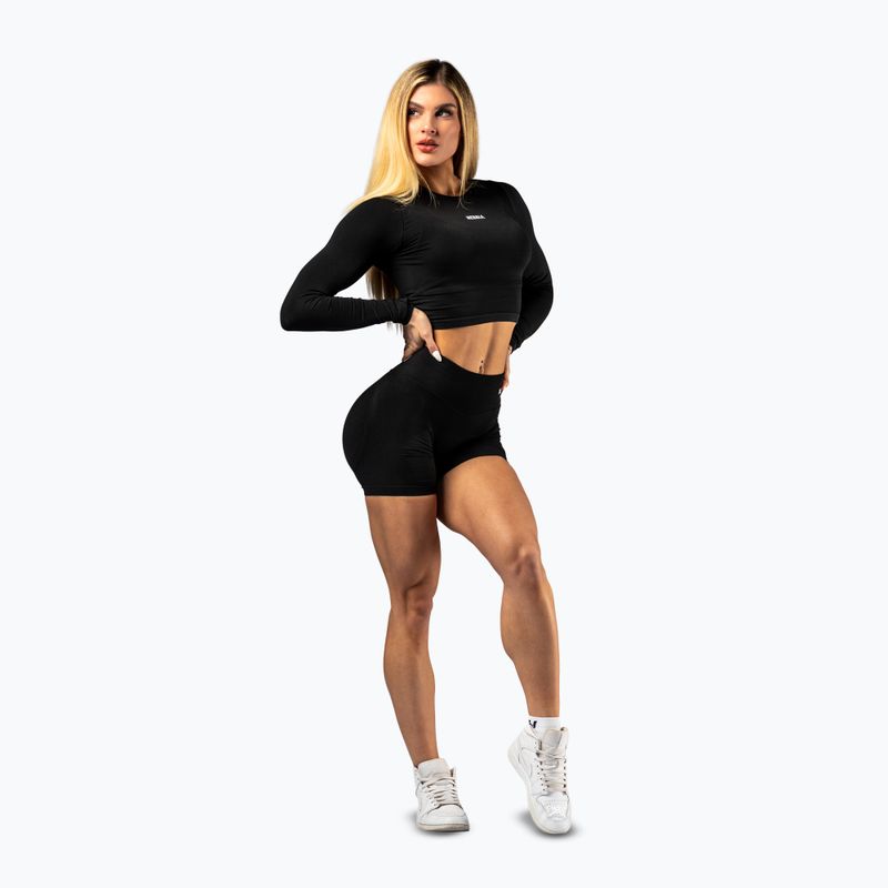 Longsleeve da allenamento da donna NEBBIA Power black 2