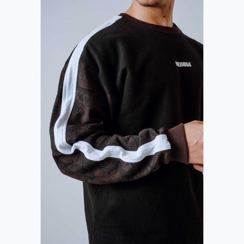 Felpa da uomo NEBBIA Power FZ dark brown camo 5