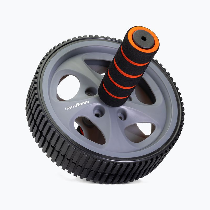Kółko per esercizi per i muscoli addominali GymBeam Ab Wheel nero/grigio/arancione 2