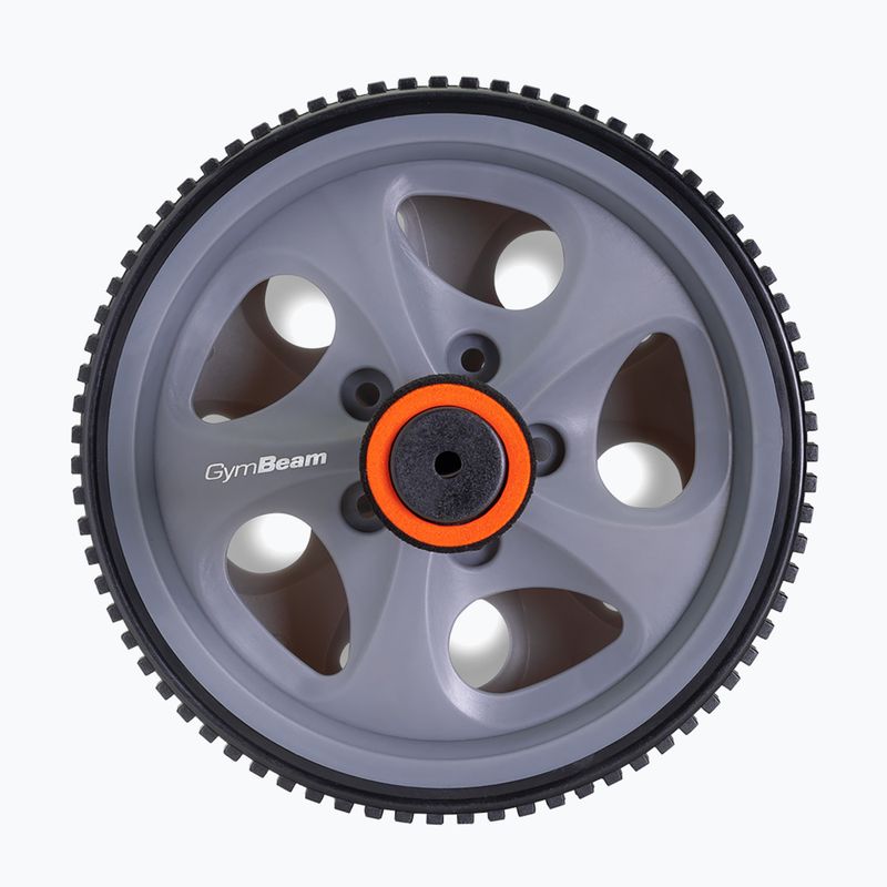 Kółko per esercizi per i muscoli addominali GymBeam Ab Wheel nero/grigio/arancione 3