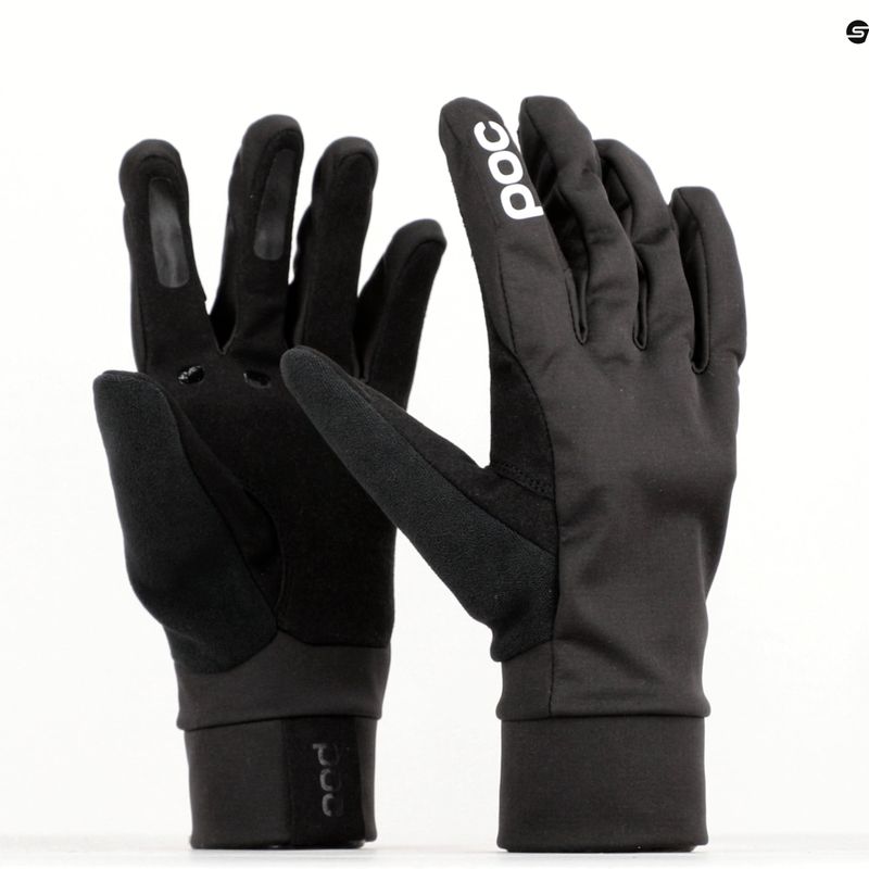 Guanto da ciclismo POC Essential Softshell nero uranio 7