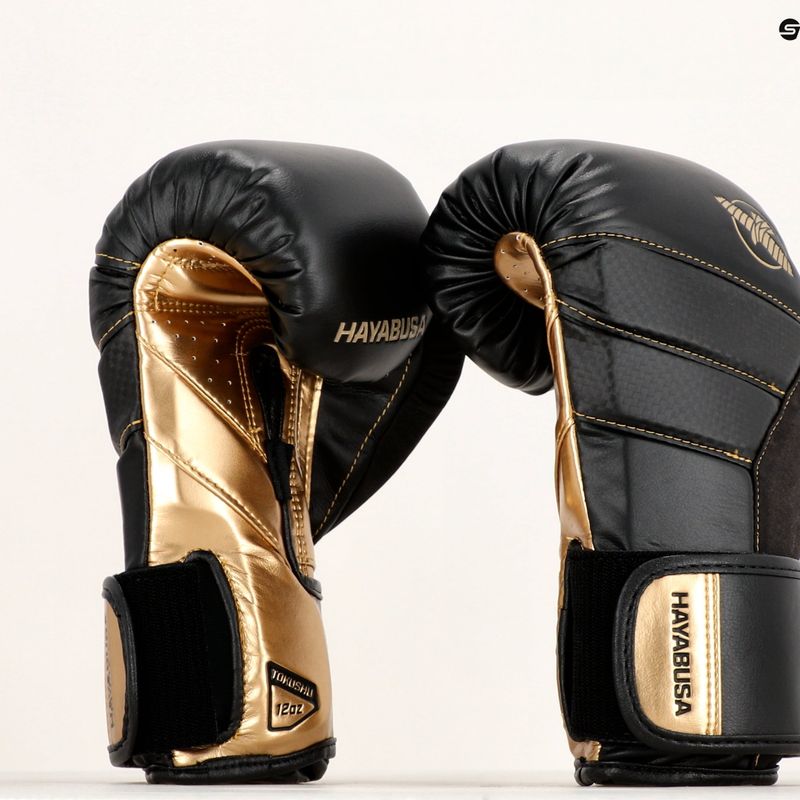 Guanti da boxe Hayabusa T3 nero/oro 11