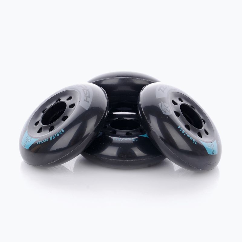 Tempish Spring C 80 mm/85A ruote rollerblade 4 pezzi nero. 4