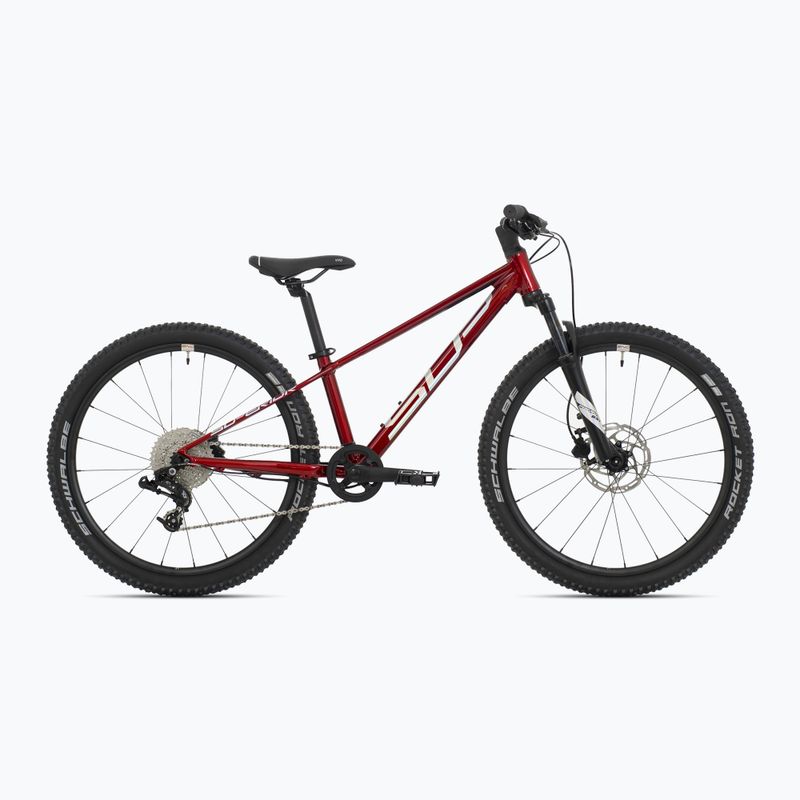 Bicicletta per bambini Superior Team 24 rosso scuro lucido/ologramma cromato