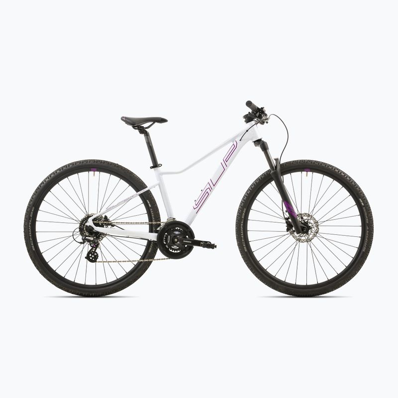 Mountain bike da donna Superior XC 819 W bianco lucido metallizzato/viola