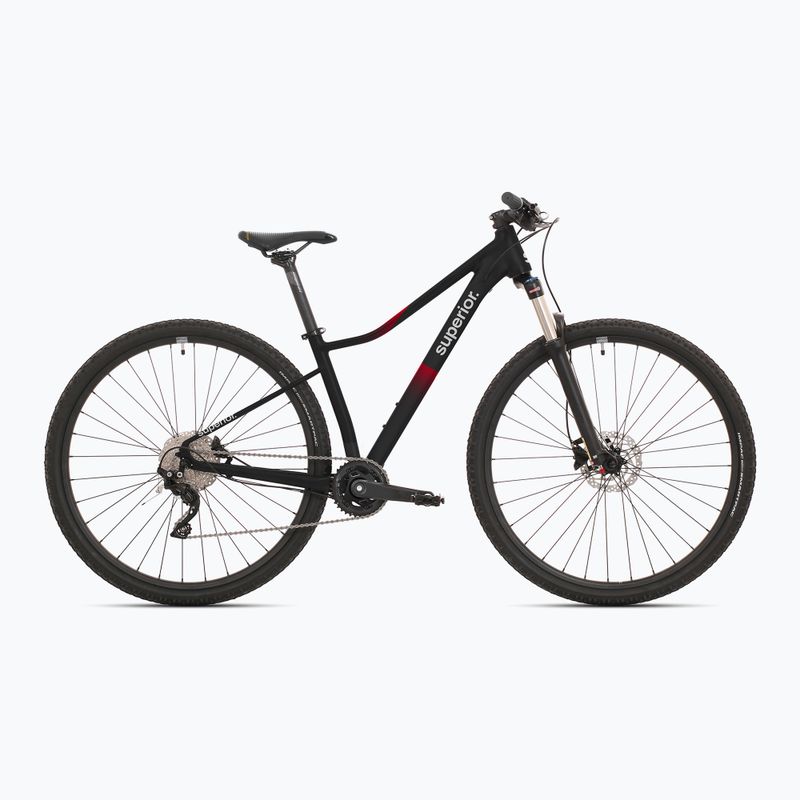 Bicicletta da montagna da donna Superior XC 6.1 MS matte black/bordeaux