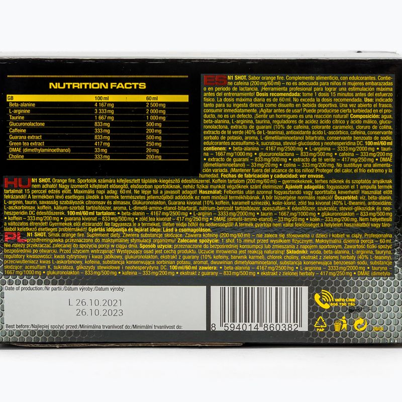 Nutrend N1 Arancione, shot pre-allenamento 20 x 60 ml 3
