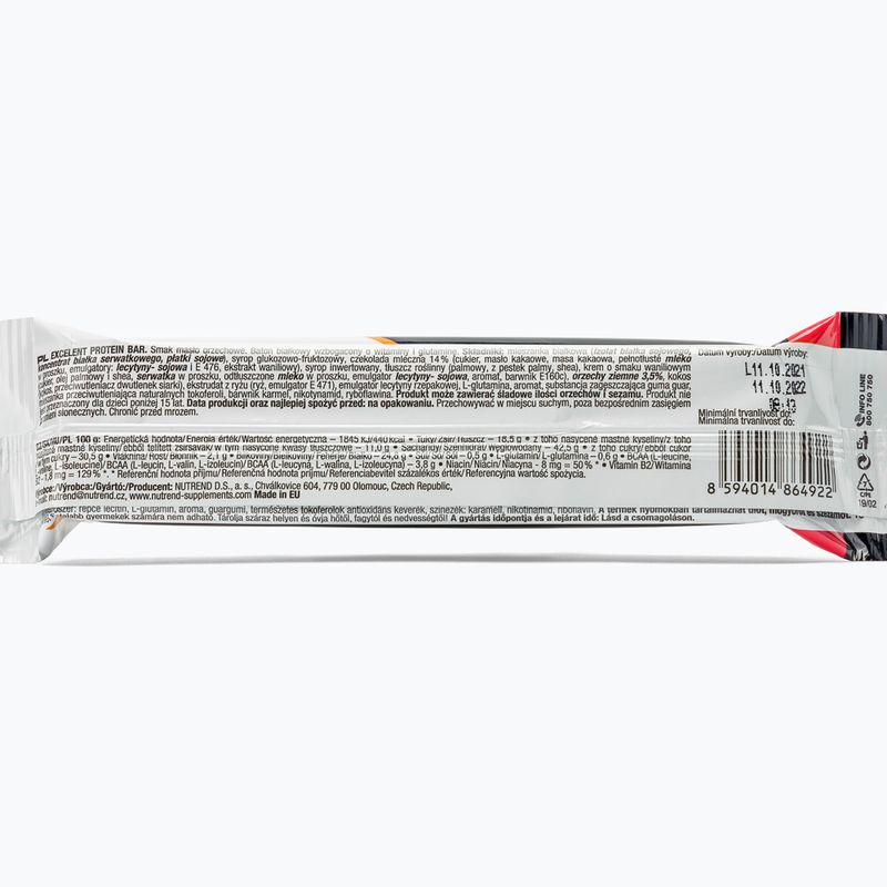 Barretta proteica Nutrend Excelent al burro di arachidi 85 g 2