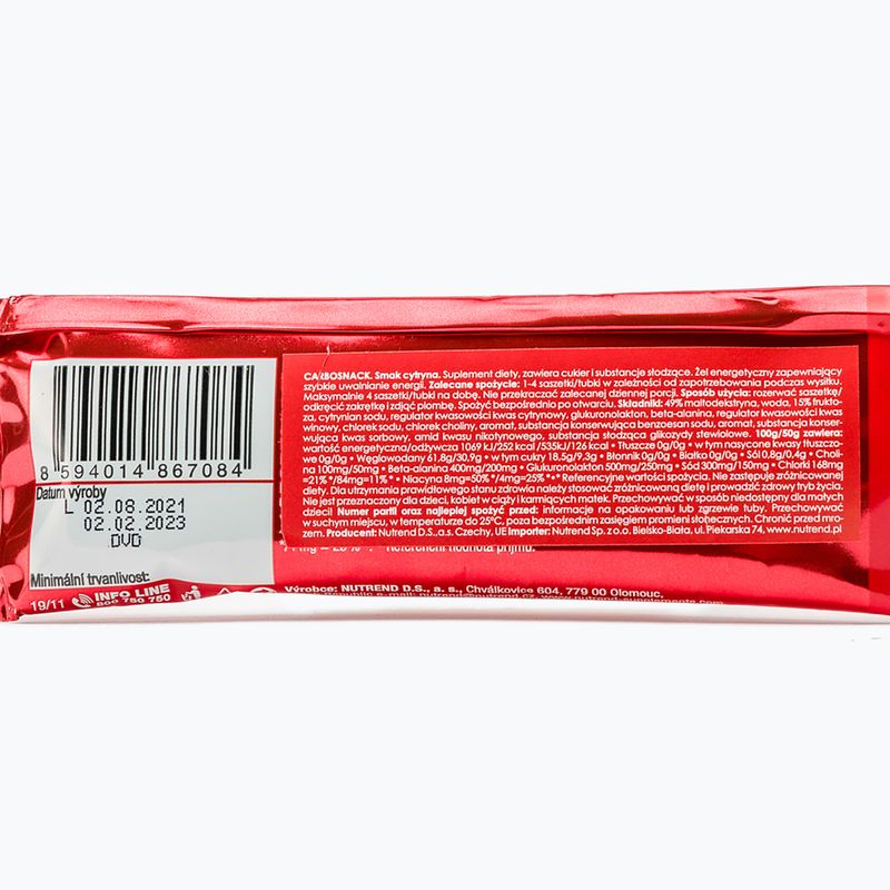 Nutrend Carbosnack gel energetico Bustina di limone amaro 50 g 2