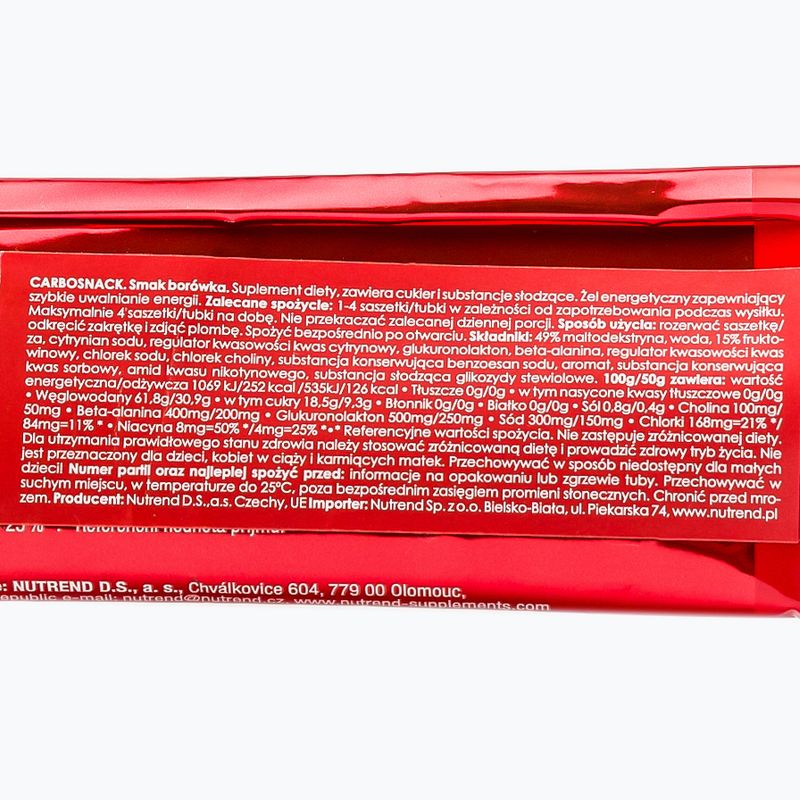 Nutrend Carbosnack gel energetico Bustina al mirtillo 50g 2