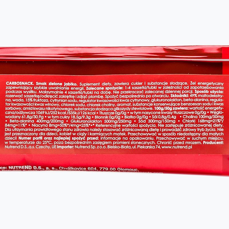Nutrend Carbosnack gel energetico Bustina Mela Verde 50 g 2