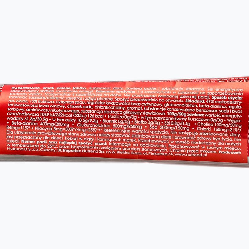 Nutrend Carbosnack gel energetico Tube Mela Verde 50g 2