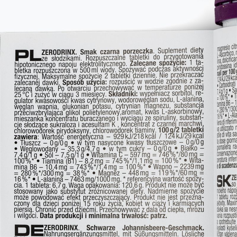 Bevanda ipotonica Nutrend Zero Drinx Ribes 18 compresse 2
