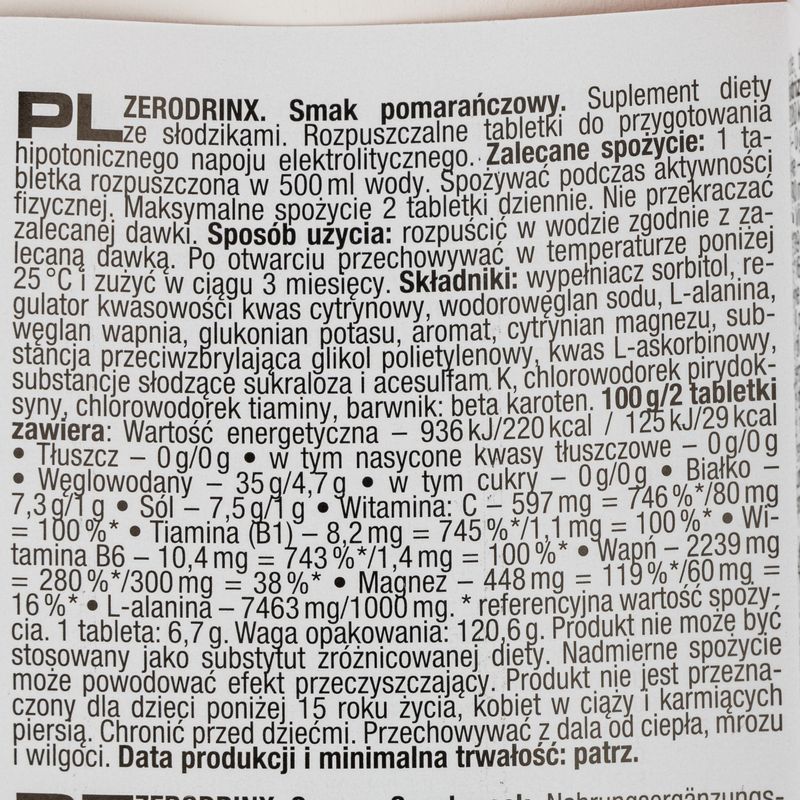 Bevanda ipotonica Nutrend Zero Drinx Orange 18 compresse 2