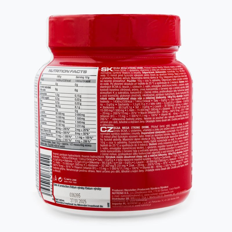 BCAA Nutrend Mega Strong Drink 2:1:1 Ribes nero 400 g 3