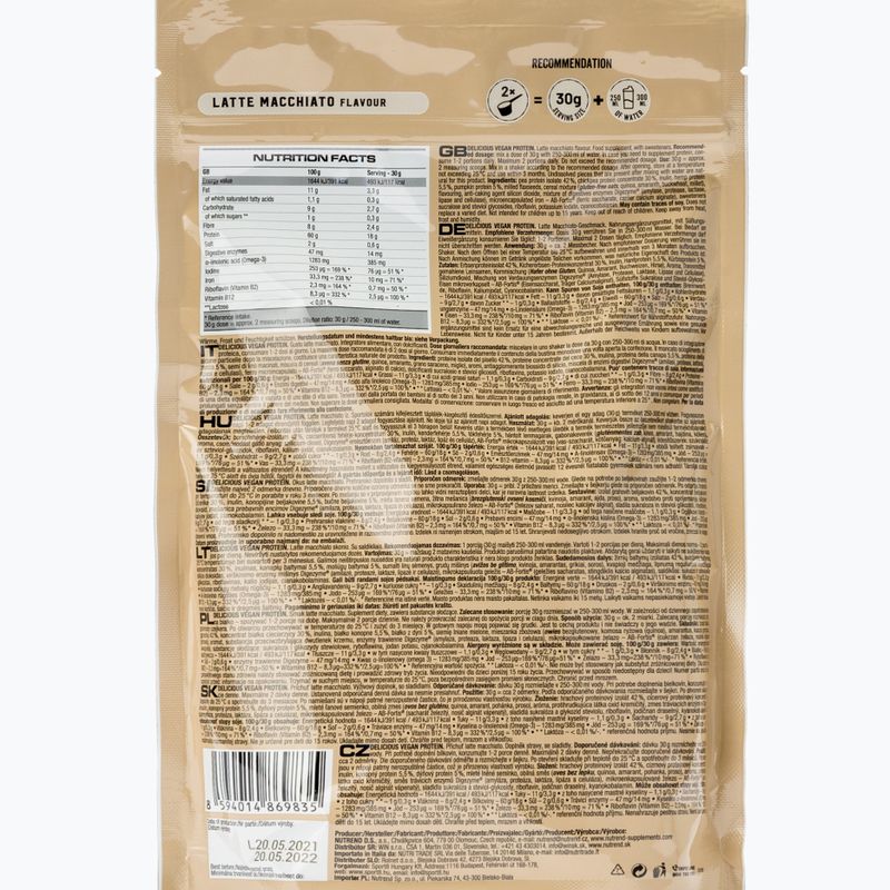 Frullato proteico Nutrend Delicious Vegan Protein Latte Macchiato 450 g 2