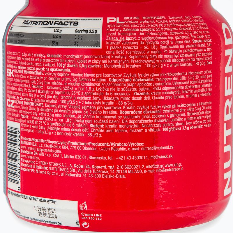 Creatina Nutrend Monoidrato 300 g 2