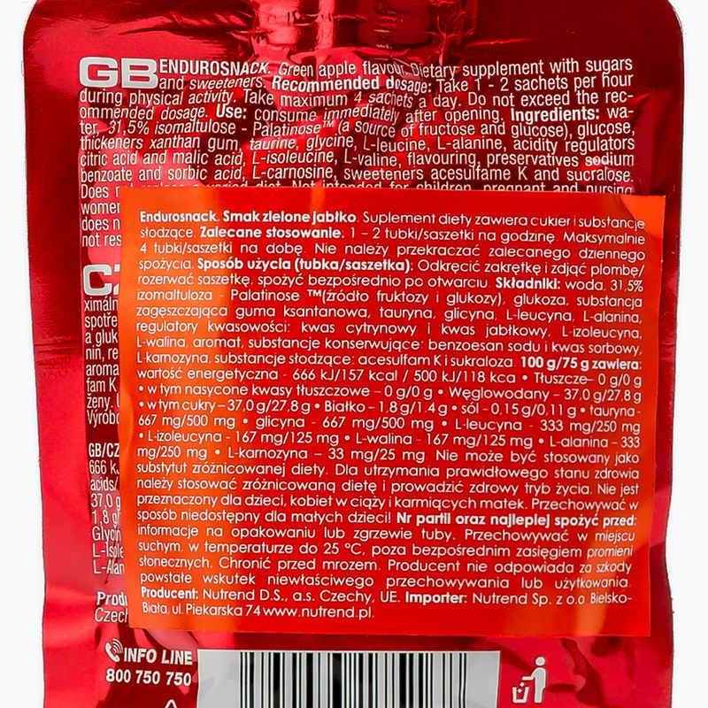 Nutrend Endurosnack gel energetico Bustina di mela verde 75 g 2