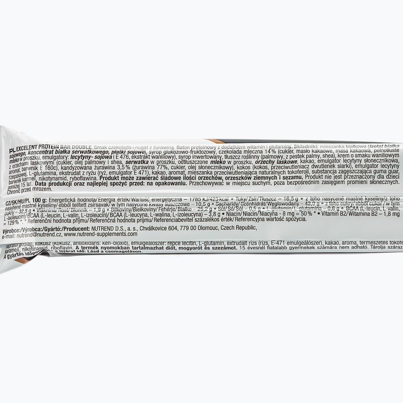 Barretta proteica Nutrend Excelent al cioccolato+torrone 85 g 2