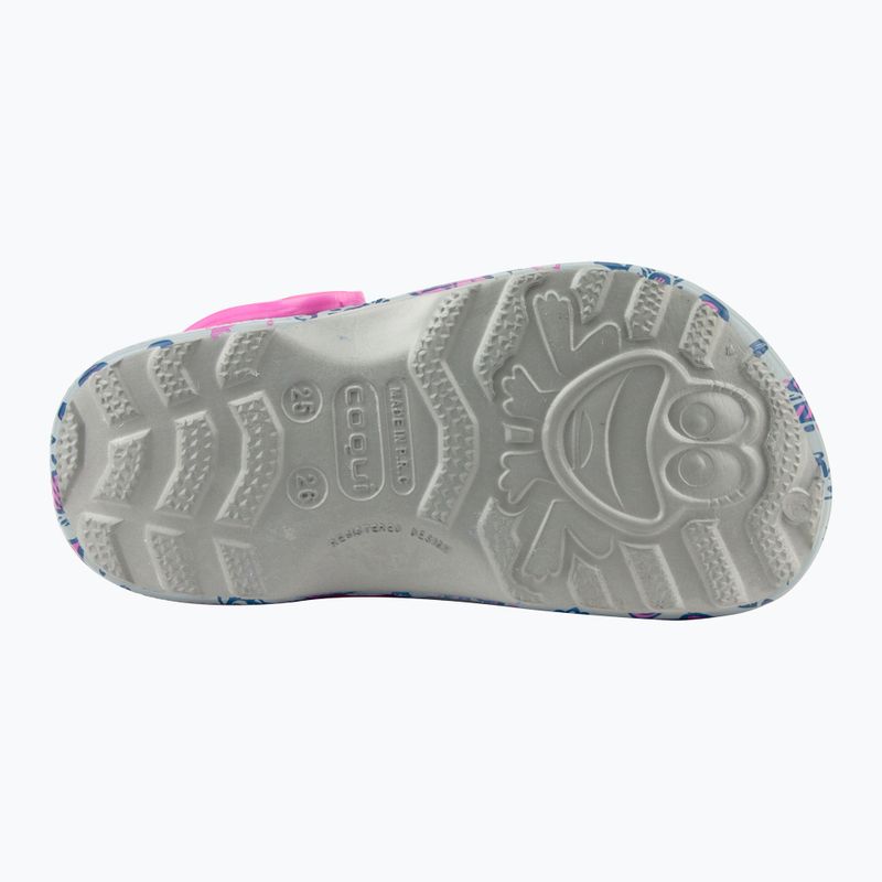 Infradito per bambini Coqui Little Frog mid.grey/fuchsia love/amuleto 11