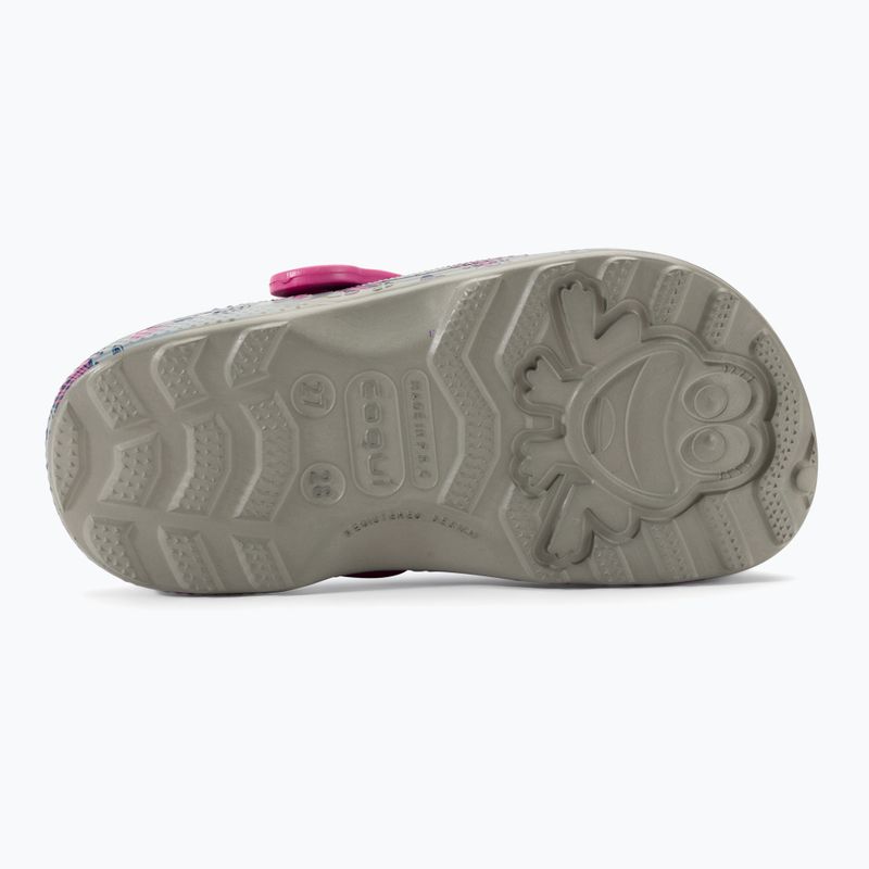 Infradito per bambini Coqui Little Frog mid.grey/fuchsia love/amuleto 6