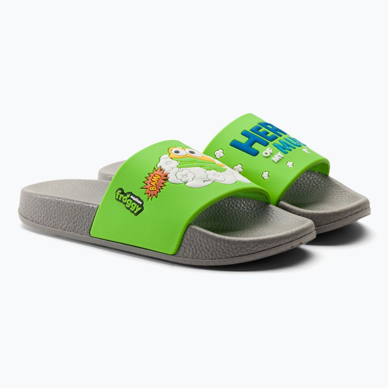 Infradito per bambini Coqui Ruki mid. grey/apple green hero 4