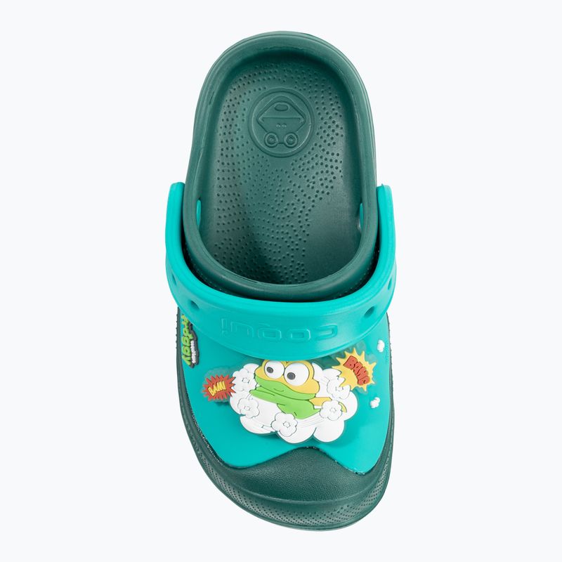 Coqui maxi infradito per bambini verde giungla/turchese hreo flash 7