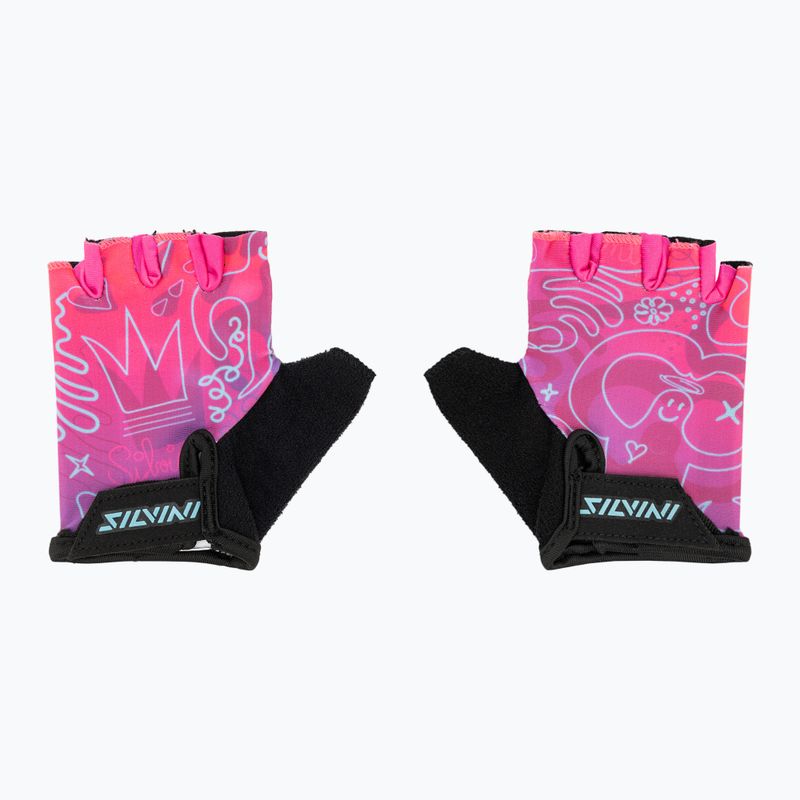 SILVINI Punta guanti da ciclismo da bambino nero/rosa 3119-CA1438/8911