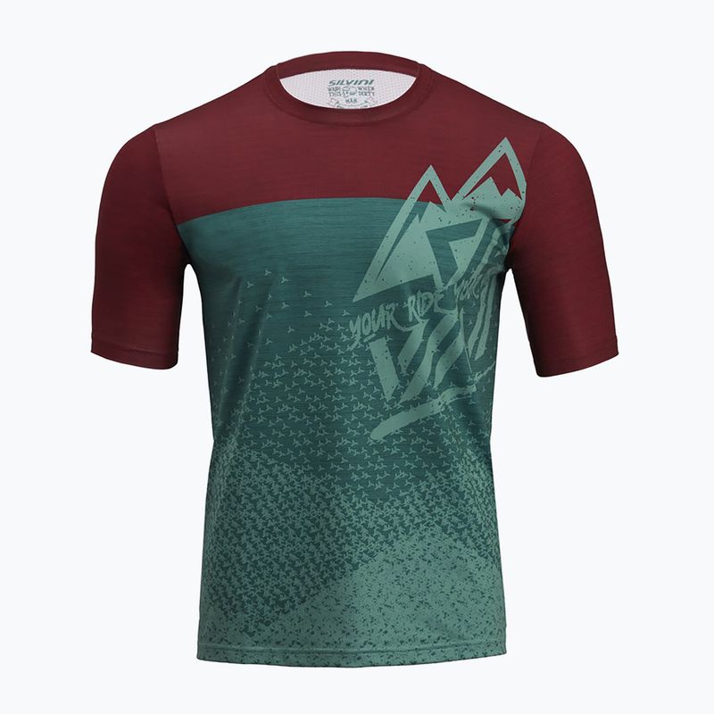 Maglia da ciclismo SILVINI Denno uomo verde bordeaux 3121-MD1803/92432