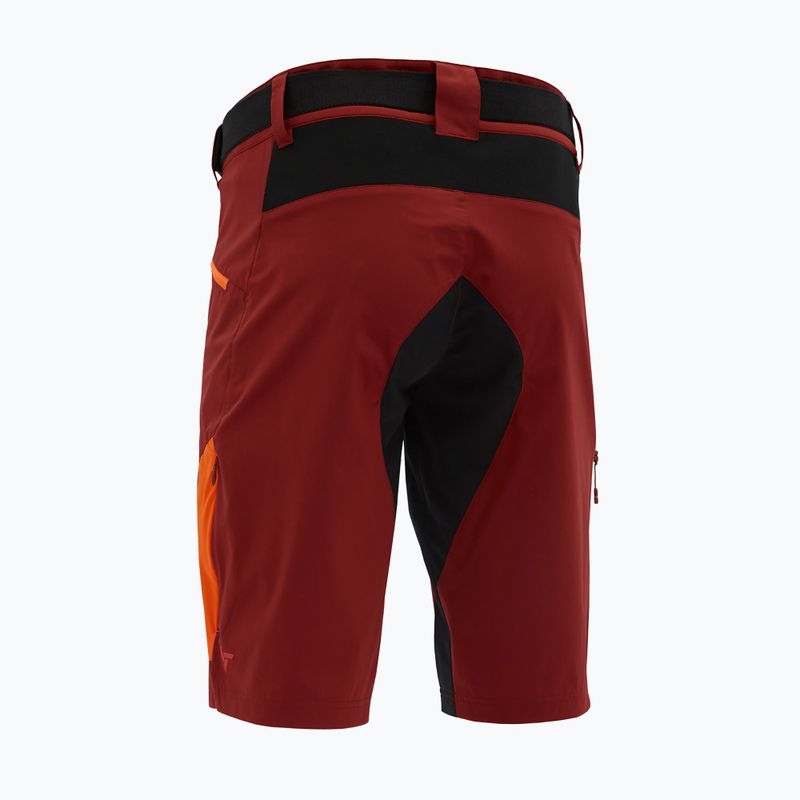 Pantaloncini da ciclismo SILVINI Rango Pro merlot/arancione da uomo 5