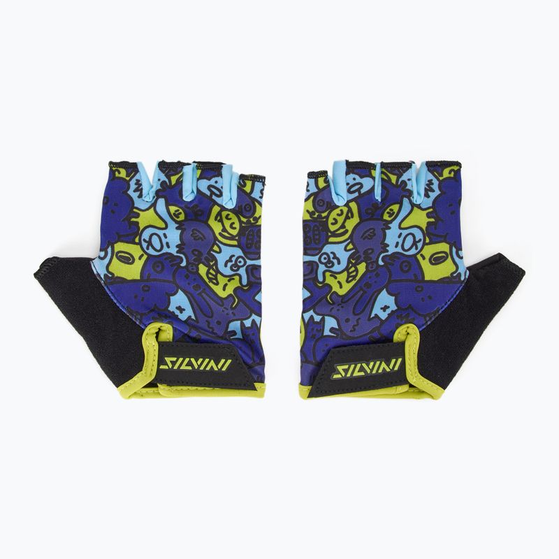SILVINI guanti ciclismo bambino Locri blu/neon 2