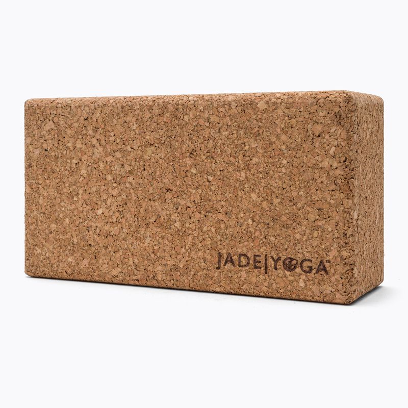 JadeYoga Cork Block Piccolo cubo yoga CYBS marrone chiaro 3