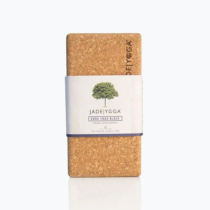 JadeYoga Cork Block Piccolo cubo yoga CYBS marrone chiaro 7