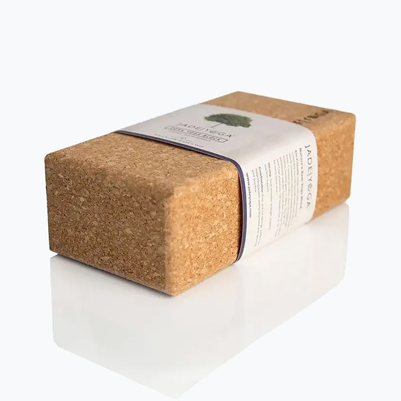 JadeYoga Cork Block Piccolo cubo yoga CYBS marrone chiaro 8