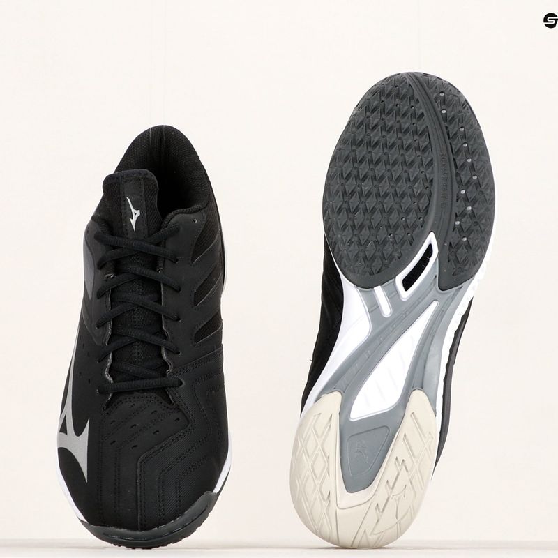 Scarpe da pallamano da uomo Mizuno Wave GK nero/argento/bianco 18