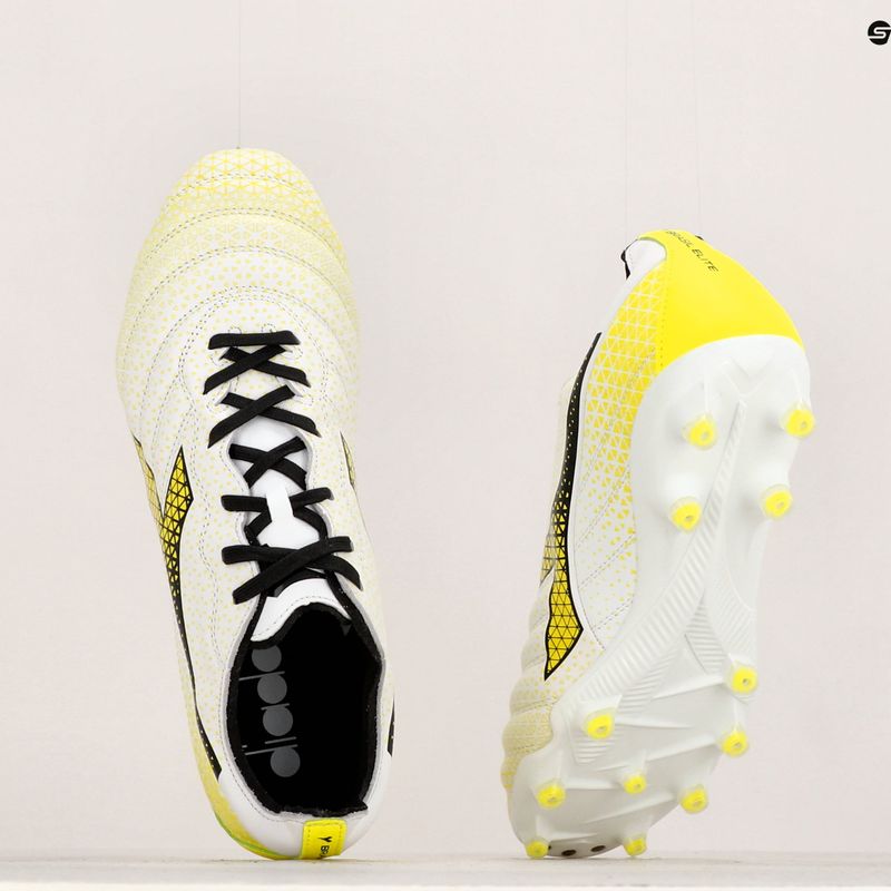 Scarpe da calcio Diadora Brasil Elite GR LT LP12 uomo bianco/nero/giallo fluo 12