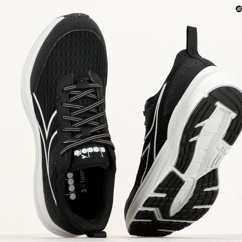 Scarpe da corsa donna Diadora Snipe nero/grigio ghiacciaio 12