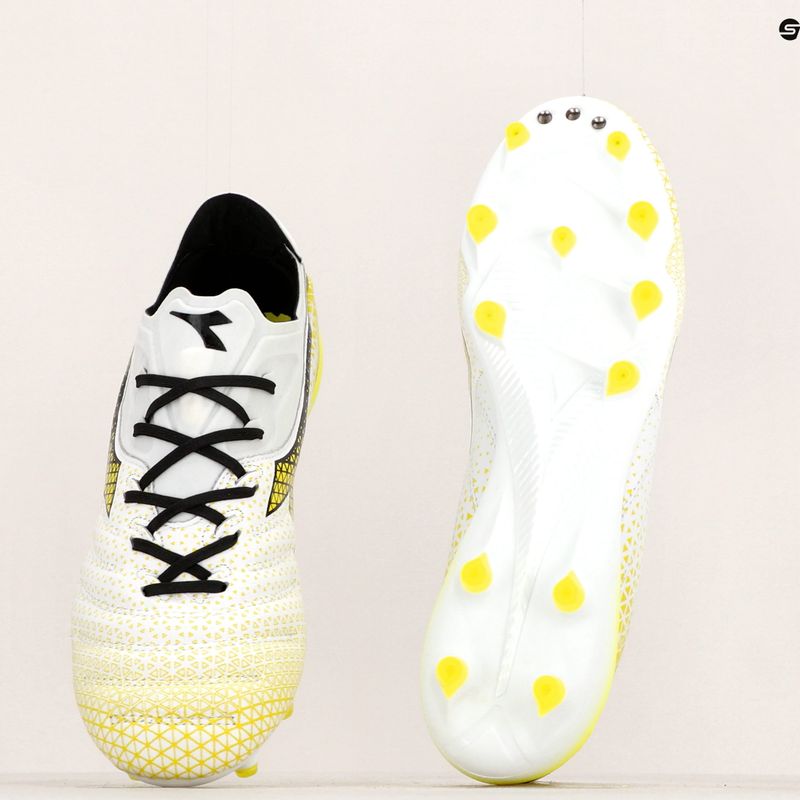 Scarpe da calcio Diadora Brasil Elite Tech GR LPX uomo bianco/nero/giallo fluo 19
