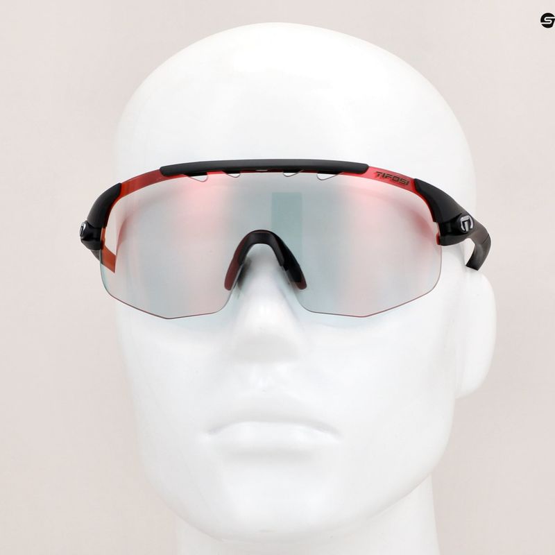 Occhiali da sole fotocromatici Tifosi Sledge Lite Fototec nero opaco/rosso carbone 6