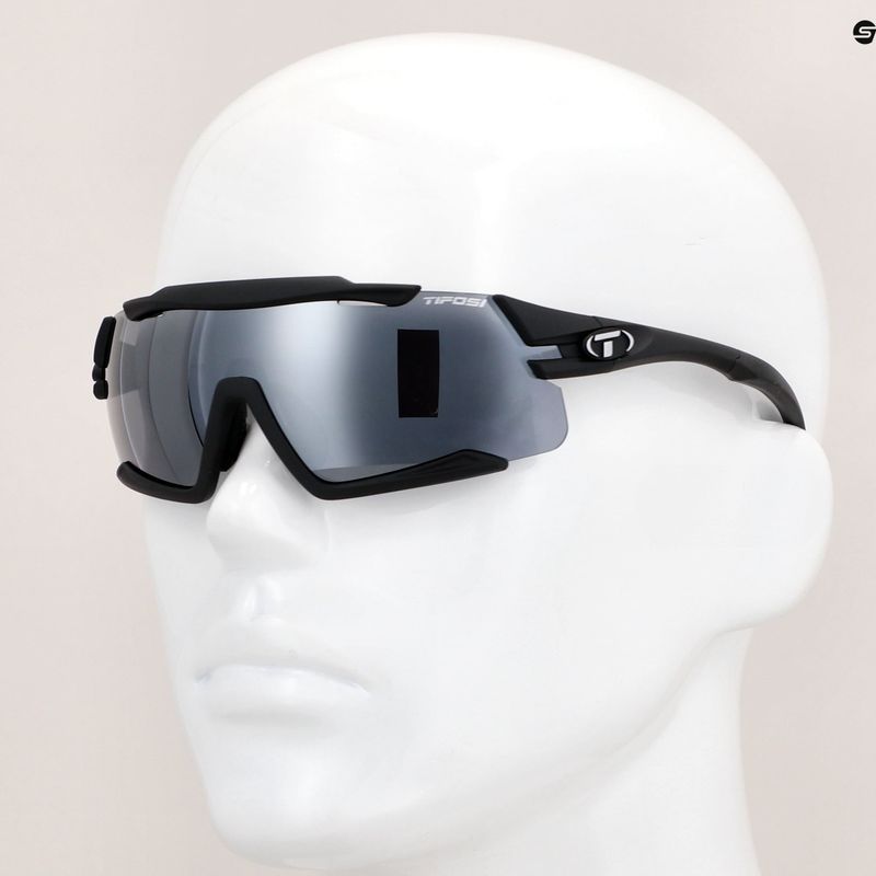 Occhiali da sole Tifosi Aethon nero opaco/fumo/ac rosso/chiaro 7